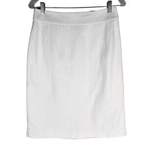 Banana Republic Skirt White Pencil Lined 4 Textured New